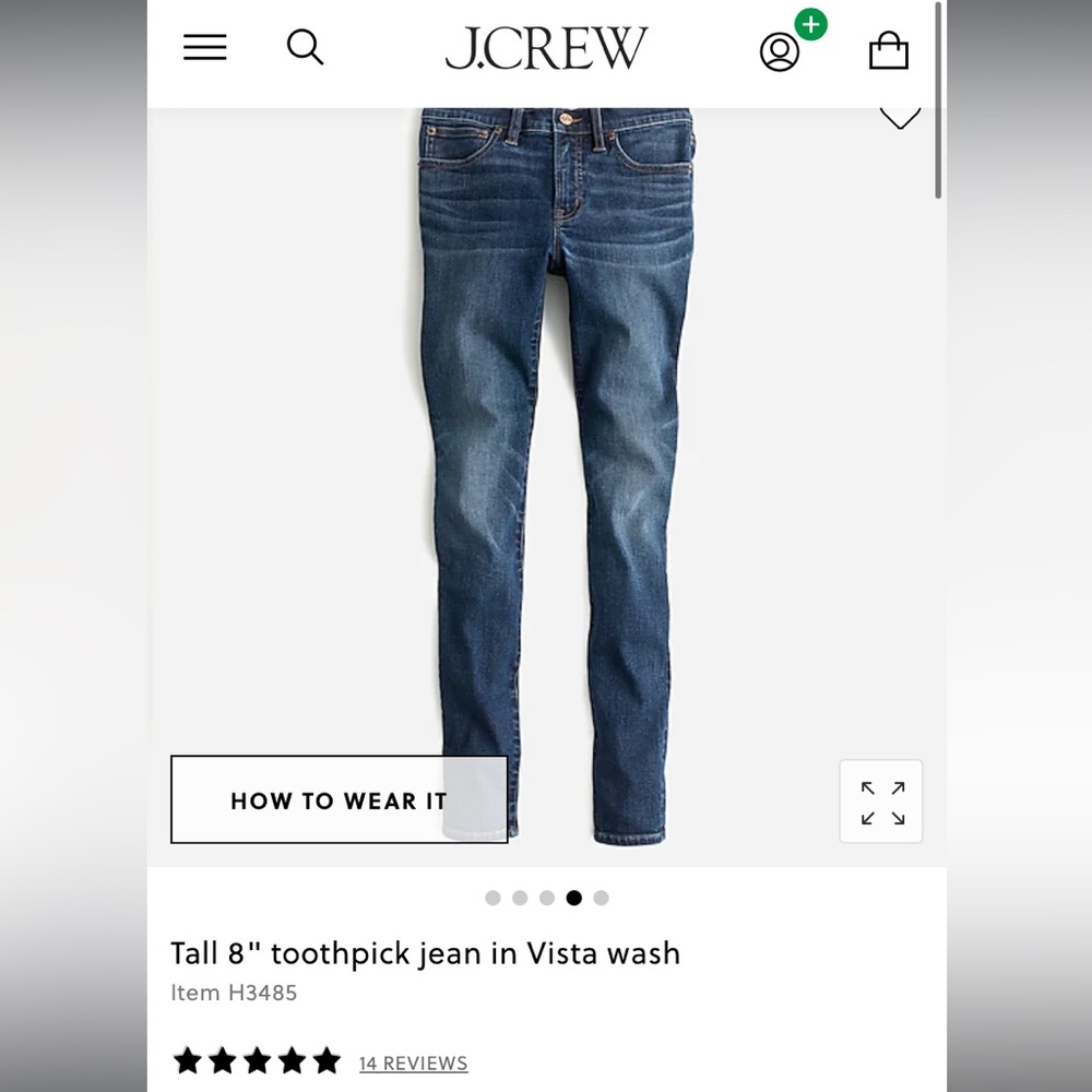 J Crew Toothpick Jean